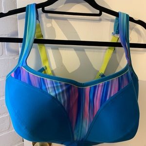Panache Sports Bra, 34HH, blue-green